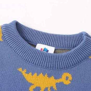 2023 Есен Зима Топъл 2 3 4 5 6 8 10 години Детски карикатури Красив детски пуловер с дълъг ръкав Плетен пуловер за бебета момчета