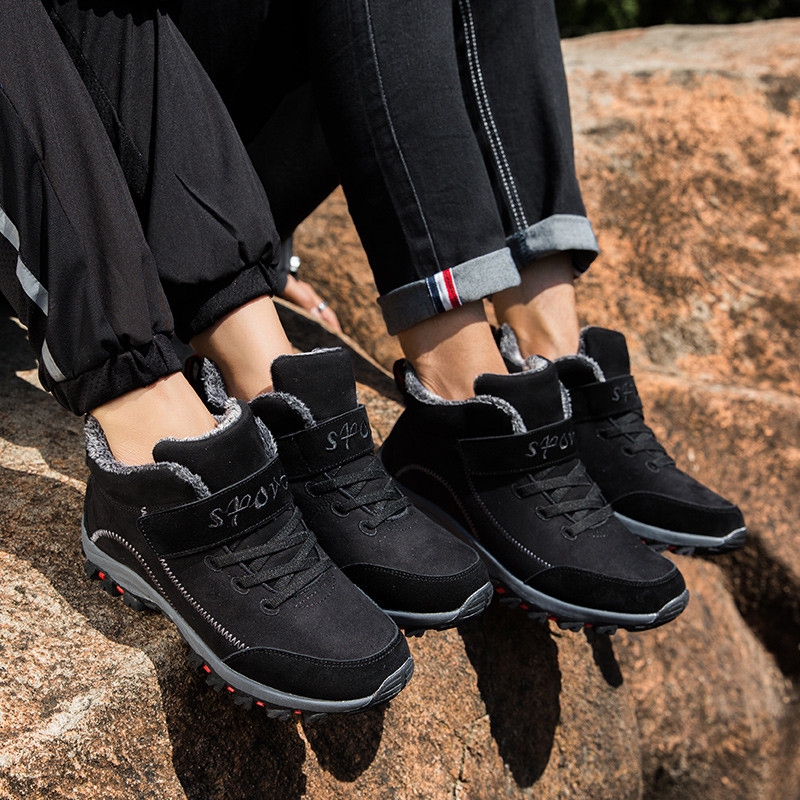 Veekindlad talvised karusnahaga meeste saapad Soe lumi Naiste saapad Meeste vabaajajalatsid Tossud Kõrge ülaosaga kummist poolsaapad pluss suurus