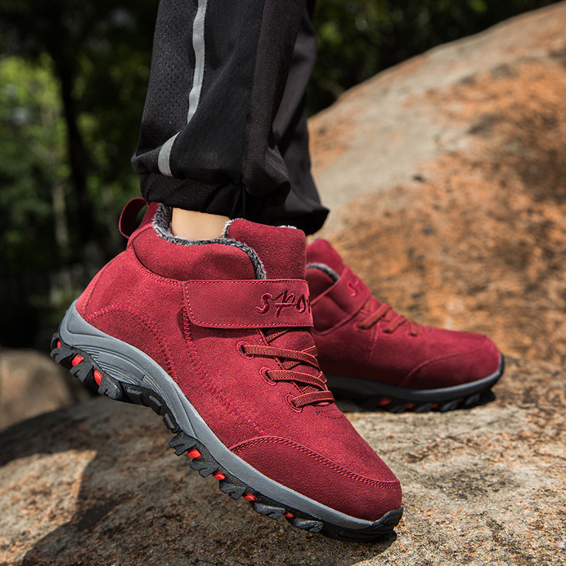 Veekindlad talvised karusnahaga meeste saapad Soe lumi Naiste saapad Meeste vabaajajalatsid Tossud Kõrge ülaosaga kummist poolsaapad pluss suurus