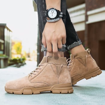 Solid Desert Snow Boots Ανδρικές τάσεις βρετανικού στυλ, βελούδινα ζεστά βαμβακερά παπούτσια Outdoor Casual Sports κοντά μπότες Travel Luxury Street