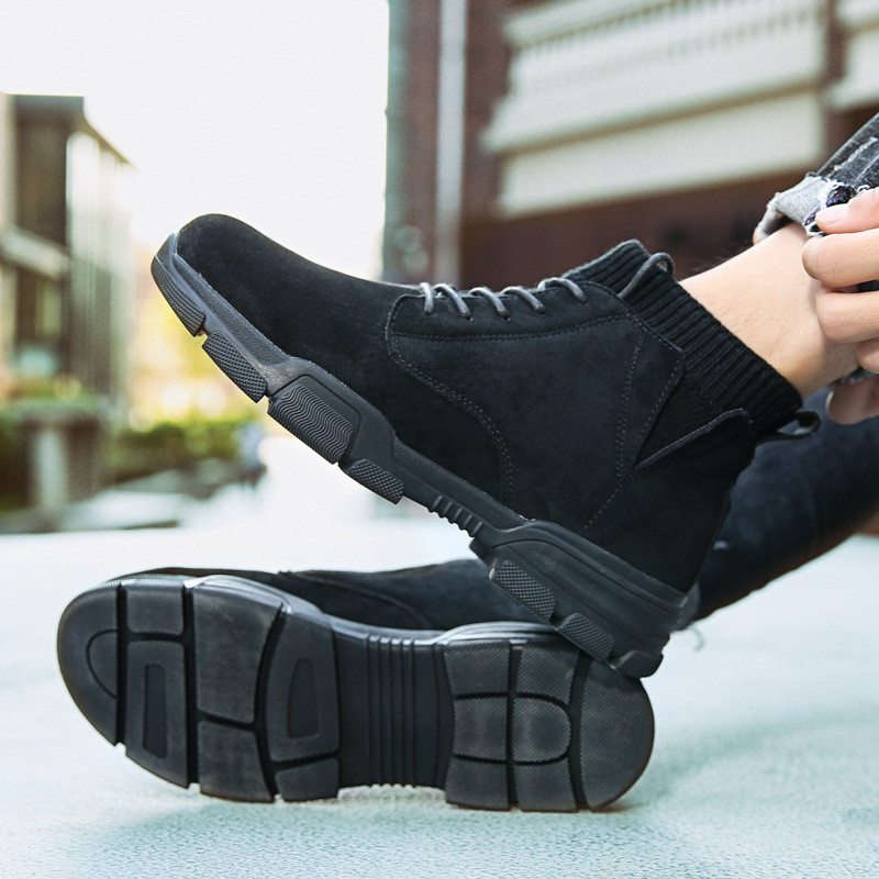 Kieti dykumos sniego batai Vyriški madingi britiško stiliaus pliušiniai šilti medvilniniai batai lauko laisvalaikio sportiniai trumpi batai Kelionės Prabangi gatvė