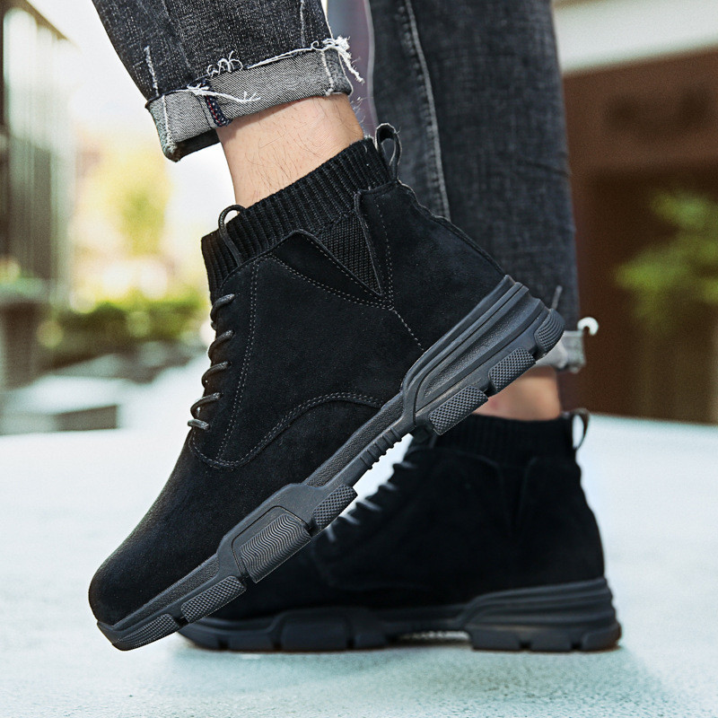 Kieti dykumos sniego batai Vyriški madingi britiško stiliaus pliušiniai šilti medvilniniai batai lauko laisvalaikio sportiniai trumpi batai Kelionės Prabangi gatvė