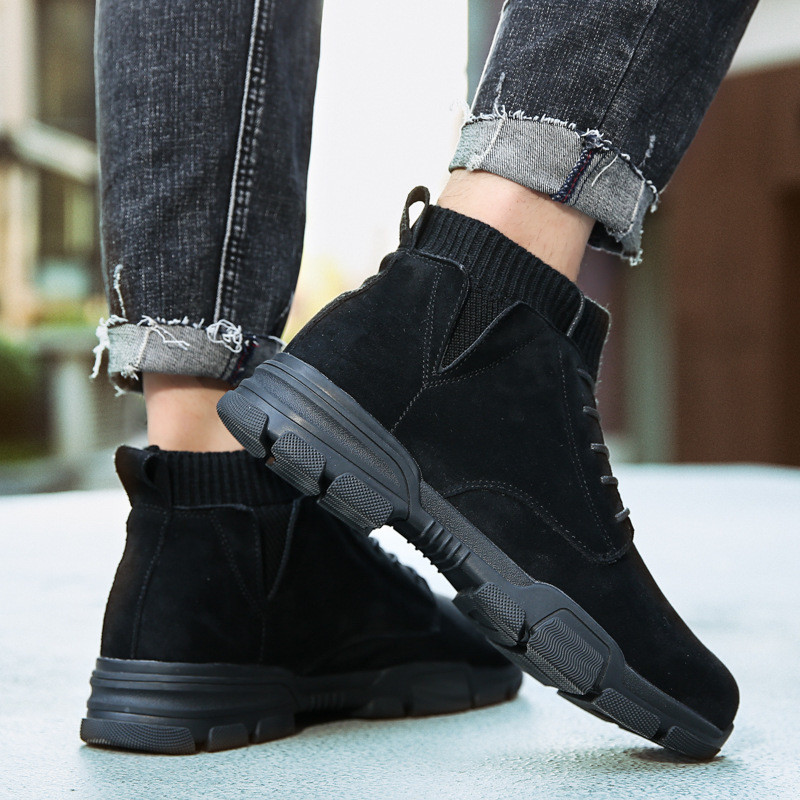 Kieti dykumos sniego batai Vyriški madingi britiško stiliaus pliušiniai šilti medvilniniai batai lauko laisvalaikio sportiniai trumpi batai Kelionės Prabangi gatvė