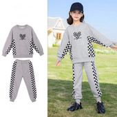 Tüdrukute Dressipluus + Dressipüksid Laste Spordidressid Lastele 2-osalised rõivad, Õpilaste Jooksupükste komplektid 3–15 aastat