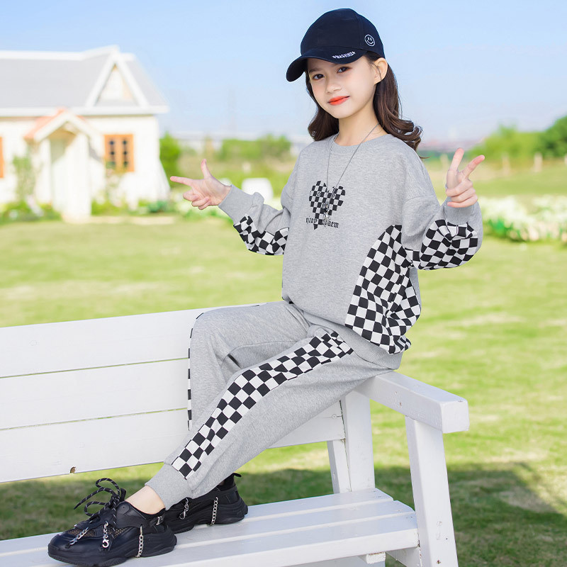 Tüdrukute Dressipluus + Dressipüksid Laste Spordidressid Lastele 2-osalised rõivad, Õpilaste Jooksupükste komplektid 3–15 aastat