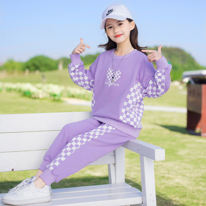 Tüdrukute Dressipluus + Dressipüksid Laste Spordidressid Lastele 2-osalised rõivad, Õpilaste Jooksupükste komplektid 3–15 aastat