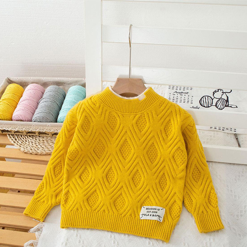 2023Sügistalv Poiste Tüdrukute Kampsun Laste Kampsunid Riietus Lastele Kootud Vabaaja kardigan O-kaelusega Paks Soe Kampsun Välisrõivad