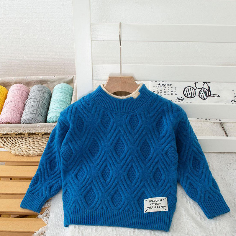 2023Sügistalv Poiste Tüdrukute Kampsun Laste Kampsunid Riietus Lastele Kootud Vabaaja kardigan O-kaelusega Paks Soe Kampsun Välisrõivad