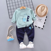 Kevad sügis uus beebipoiss ülikond riided multikas vabaaja T-särk + püksid poisi komplektid 2 tk poiste riided