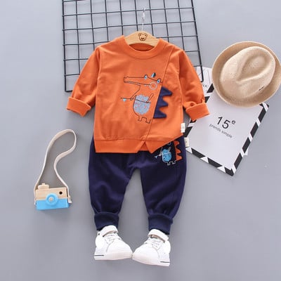 Kevad sügis uus beebipoiss ülikond riided multikas vabaaja T-särk + püksid poisi komplektid 2 tk poiste riided