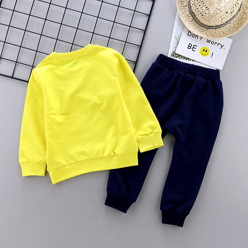 Nauji pavasario rudens vaikiški drabužiai berniukams animaciniai filmukai laisvalaikio sportiniai marškinėliai kelnės 2 vnt. Vaikiški drabužiai Kostiumas berniukui