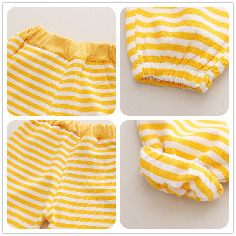 Set de îmbrăcăminte pentru copii de toamnă pentru băieți, tricou cu mânecă lungă și pantaloni, cu dungi cu gât rotund, set 2 piese