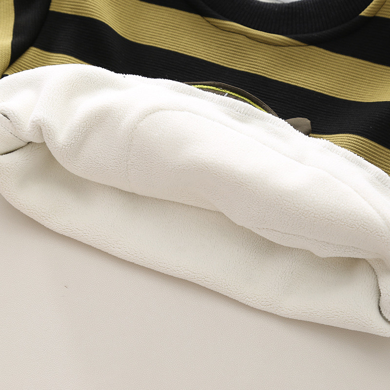 Sügistalvine beebipoiste soe komplekt laste triibuline T-särk + püksid 2-osaline poiste komplekt riided