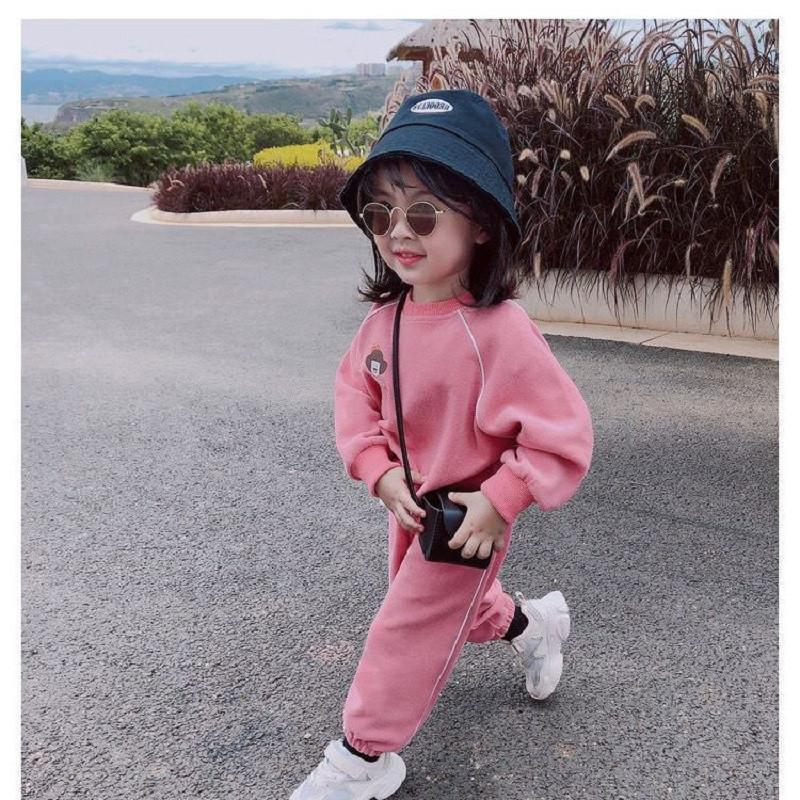 Kevad-sügis puuvillane laste dressirõivas, tüdrukute dressipluus + dressipükste komplektid, 2-osaline, varustus, sörkimiskomplekt vanuses 1-8 aastat