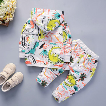 Ανοιξιάτικα Νέα Παιδικά Ρούχα Αγόρια Μακρυμάνικα Ρούχα Κινουμένων Σχεδίων Μπλουζάκι + Μπουφάν + Παντελόνι 3 τεμαχίων Βρεφικό Σετ