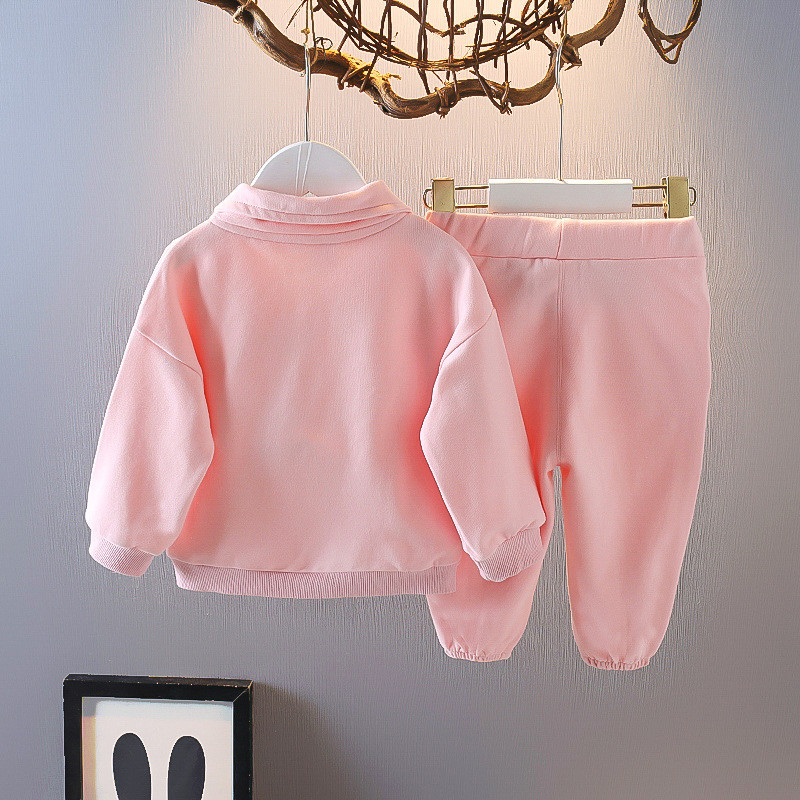 Trening pentru copii cu imprimeu desene animate Bebeluși fetițe Seturi hanorac + pantaloni Jumătate cu fermoar ținute copii Set jogger primăvară toamnă 1-9 ani