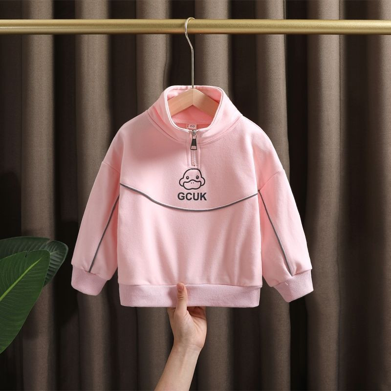 Trening pentru copii cu imprimeu desene animate Bebeluși fetițe Seturi hanorac + pantaloni Jumătate cu fermoar ținute copii Set jogger primăvară toamnă 1-9 ani