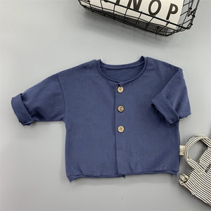 Baby Boy Grils Kootud kampsun väikelaste kampsun imikute mantel Ühevärviline mood armas väikelapse kootud jakk LZ173