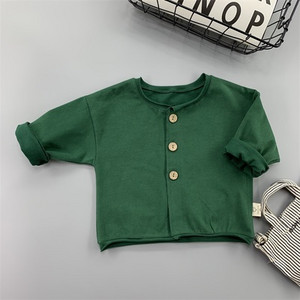 Baby Boy Grils Kootud kampsun väikelaste kampsun imikute mantel Ühevärviline mood armas väikelapse kootud jakk LZ173