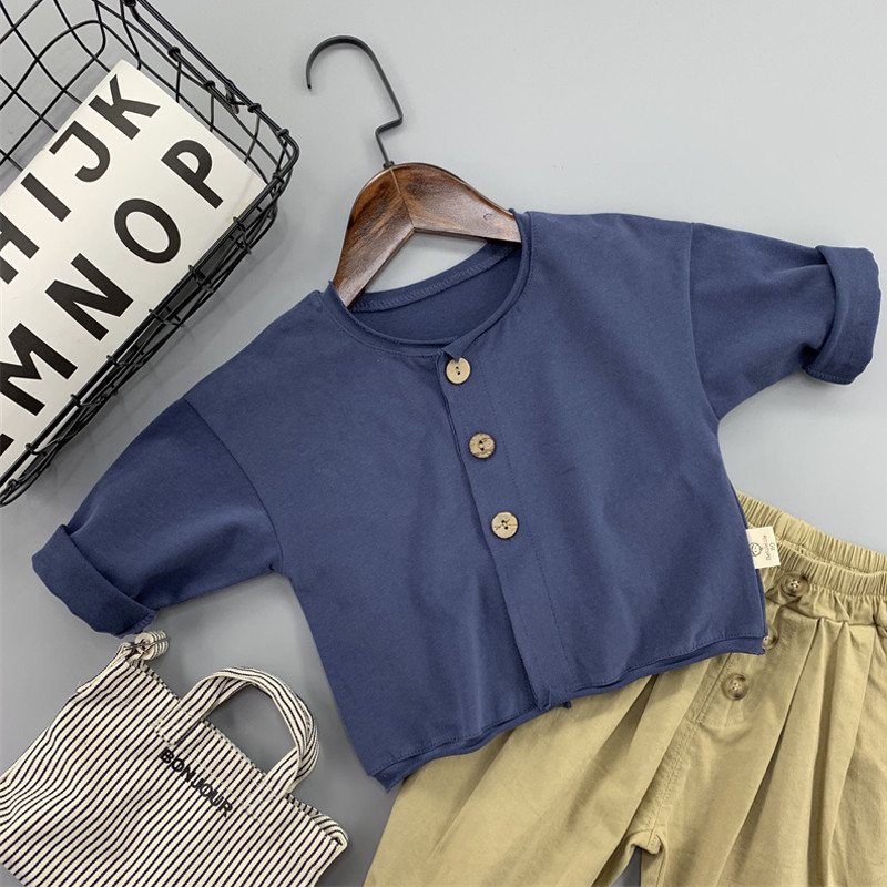 Baby Boy Grils Kootud kampsun väikelaste kampsun imikute mantel Ühevärviline mood armas väikelapse kootud jakk LZ173