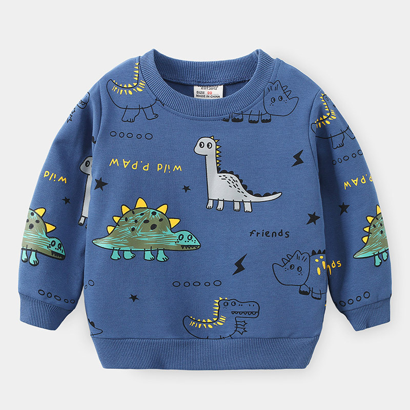 Kevad-sügis lasteülikond Tüdrukute poiste rõivad Multikad Mood Puuvillane pikkade varrukatega T-särk + Püksid 2-osalised spordikomplektid