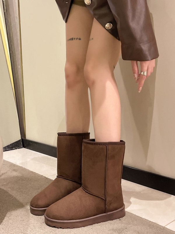 Nahast lumesaapad Naiste tippkvaliteetsed talvesaapad Naistele Soojad Botas Mujer 36-42