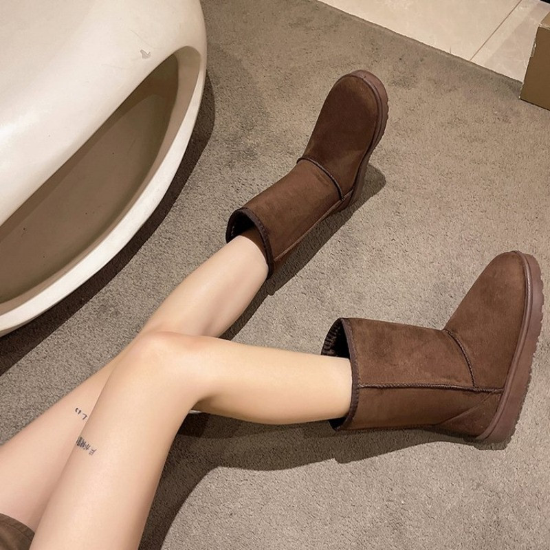 Nahast lumesaapad Naiste tippkvaliteetsed talvesaapad Naistele Soojad Botas Mujer 36-42