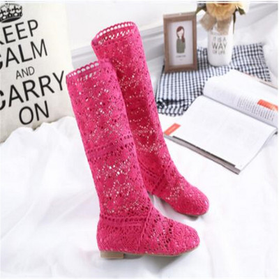 kõrge kvaliteediga 2023 Õõnesaapad Kingad Hingavad Kootud Line Võrk saapad Suvised Naiste Saapad Põlve kõrged Naiste kingad 34-41