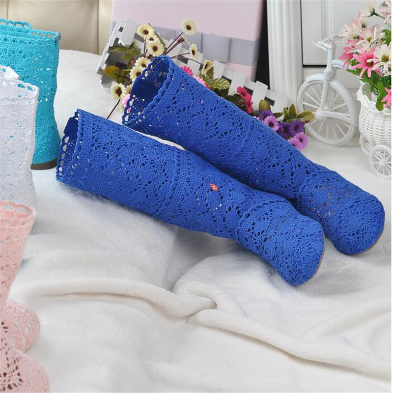 kõrge kvaliteediga 2023 Õõnesaapad Kingad Hingavad Kootud Line Võrk saapad Suvised Naiste Saapad Põlve kõrged Naiste kingad 34-41