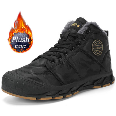 2023. aasta talvised meeste saapad, kõrge kvaliteediga, soojad sõjaväesaapad, meeste veekindlad lumesaapad, libisemiskindlad nahast poolsaapad, meeste kingad