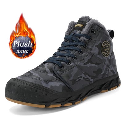 2023. aasta talvised meeste saapad, kõrge kvaliteediga, soojad sõjaväesaapad, meeste veekindlad lumesaapad, libisemiskindlad nahast poolsaapad, meeste kingad