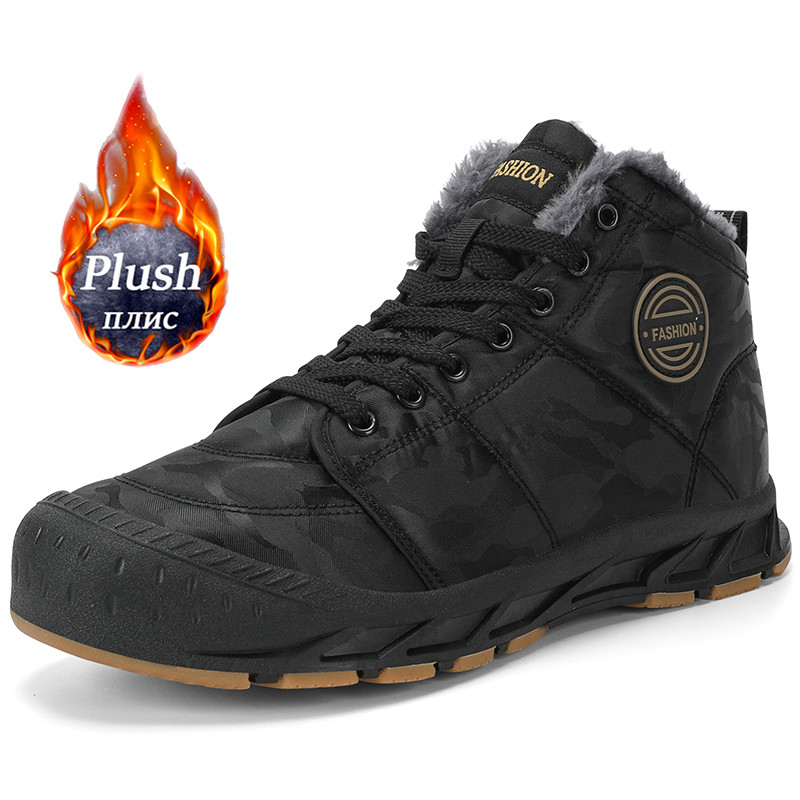 2023. aasta talvised meeste saapad, kõrge kvaliteediga, soojad sõjaväesaapad, meeste veekindlad lumesaapad, libisemiskindlad nahast poolsaapad, meeste kingad