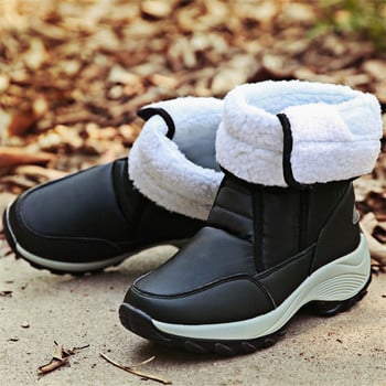 2023 Нови зимни топли ботуши за сняг Външни водоустойчиви дамски памучни ботуши Плюшени комфортни топли женски високи ботуши Памучни обувки