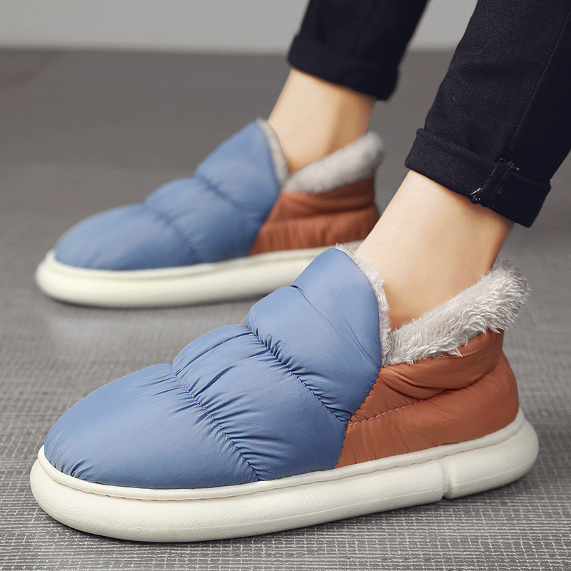 Cizme de iarnă calde de pluș pentru bărbați, femei, cizme casual plate, în aer liber, pentru bărbați, confort, pantofi de iarnă, impermeabili, pentru părinți-copil.