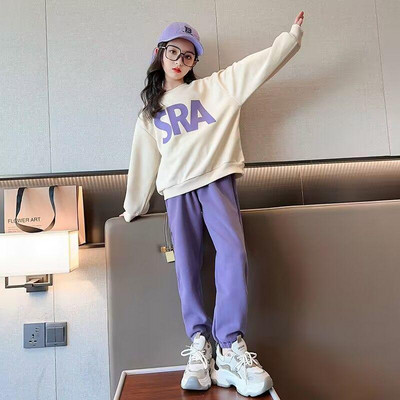 Tüdrukutele 2023. aasta uued kevadülikonnad noortele teismelistele tüdrukutele Korea stiilis lahtised moodsad kaheosalised komplektid 10 12 14 aastaste tüdrukute riided