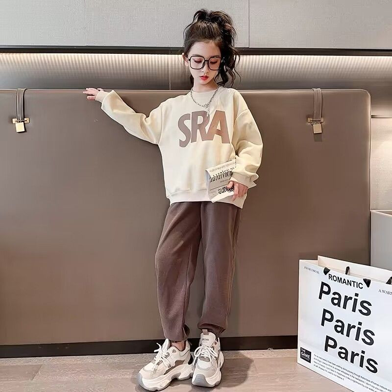 Tüdrukutele 2023. aasta uued kevadülikonnad noortele teismelistele tüdrukutele Korea stiilis lahtised moodsad kaheosalised komplektid 10 12 14 aastaste tüdrukute riided