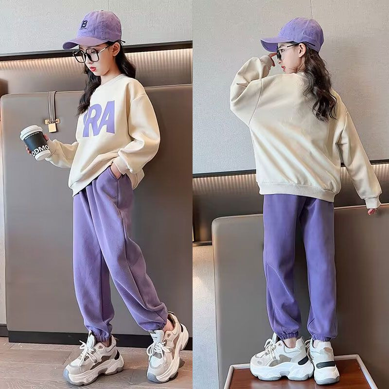 Tüdrukutele 2023. aasta uued kevadülikonnad noortele teismelistele tüdrukutele Korea stiilis lahtised moodsad kaheosalised komplektid 10 12 14 aastaste tüdrukute riided