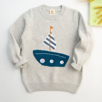 27 last Väikelapsed Beebi kootud kampsun poistele Talveriided Laste džemprid Topid Sebra mustriga Pullovers Mantel 2–7 aastat