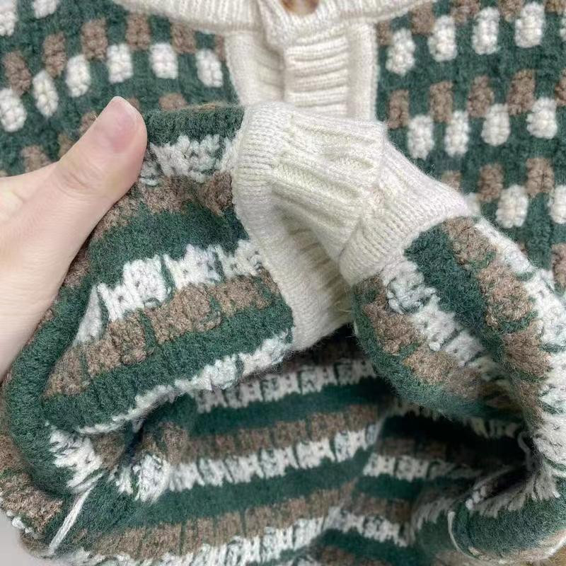 Jarná a jesenná nová malá pletená bunda Xiang Feng pre chlapcov a dievčatá, hrubý teplý detský sveter