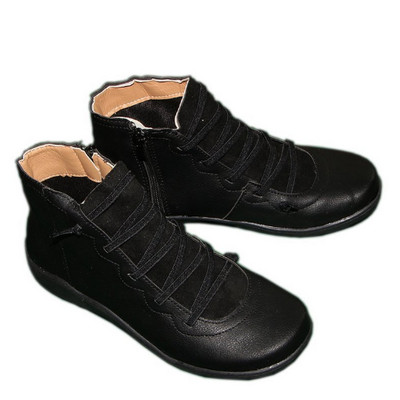 Čizme za snijeg Ženske zimske Gležnjaci Proljetne ravne cipele Ženske kratke Vintage čizme s krznom 2022. za žene Čizme na vezanje