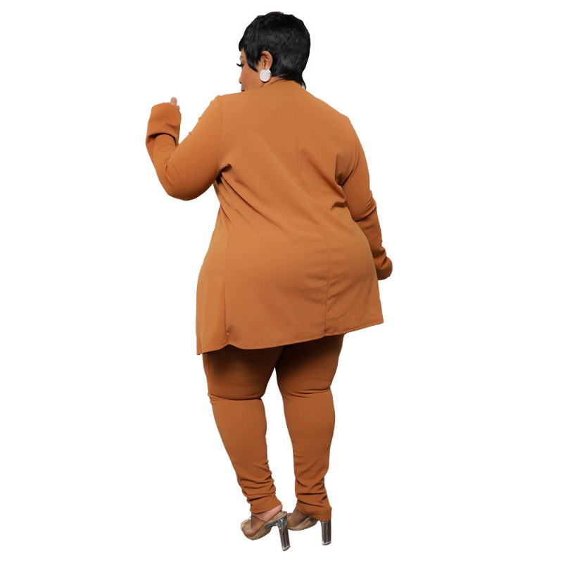 WSFEC L-4XL 2022 suures suuruses naiste rõivad, kaheosalised komplektid, tugevad pikkade varrukatega ärimantlid ja pükskostüümid, talvesügise komplektid