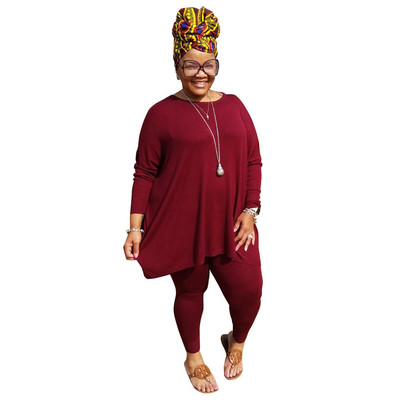 CM.YAYA Streetwear Plus Size L-5XL melegítő ruha női szett póló felső leggings nadrág szett Aktív tréningruha kétrészes fitneszruha szett