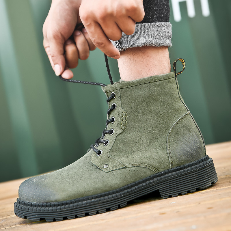 Pánske čižmy Nové Retro Členkové Kožené Pánske Čižmy Vysoké Tooling Čierne Hnedé Čižmy Klasické Outdoorové Púštne Čižmy Jesenné Zimné Topánky