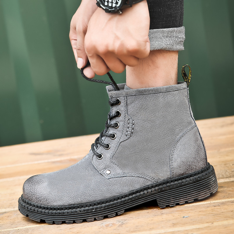 Pánske čižmy Nové Retro Členkové Kožené Pánske Čižmy Vysoké Tooling Čierne Hnedé Čižmy Klasické Outdoorové Púštne Čižmy Jesenné Zimné Topánky