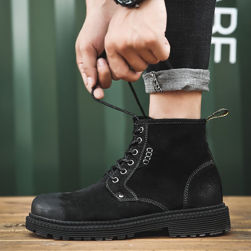 Pánske čižmy Nové Retro Členkové Kožené Pánske Čižmy Vysoké Tooling Čierne Hnedé Čižmy Klasické Outdoorové Púštne Čižmy Jesenné Zimné Topánky