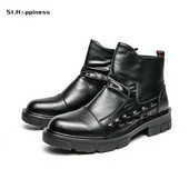 2023. aasta uued Chelsea saapad, meeste kingad, PU pruunid, moed, mitmekülgsed ärilised vabaaja Briti stiilis tänavapeorõivad, klassikalised poolsaapad