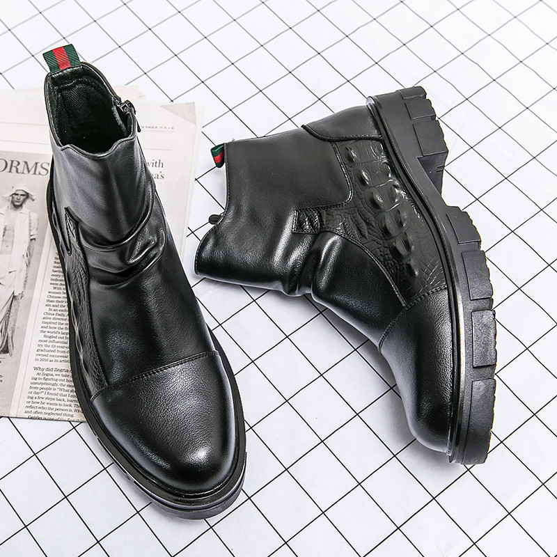 2023. aasta uued Chelsea saapad, meeste kingad, PU pruunid, moed, mitmekülgsed ärilised vabaaja Briti stiilis tänavapeorõivad, klassikalised poolsaapad