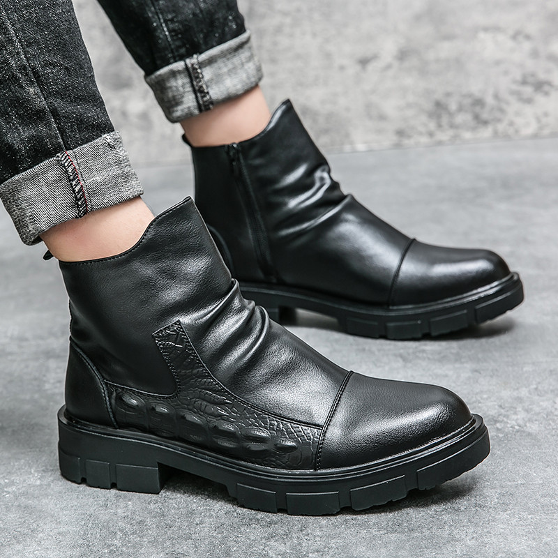 2023. aasta uued Chelsea saapad, meeste kingad, PU pruunid, moed, mitmekülgsed ärilised vabaaja Briti stiilis tänavapeorõivad, klassikalised poolsaapad