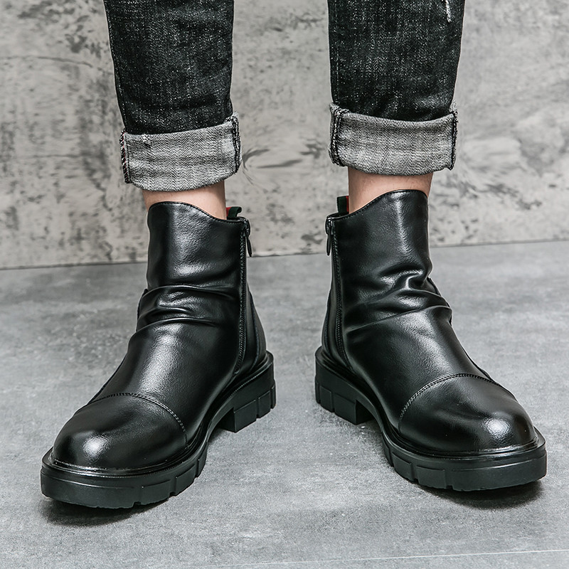 2023. aasta uued Chelsea saapad, meeste kingad, PU pruunid, moed, mitmekülgsed ärilised vabaaja Briti stiilis tänavapeorõivad, klassikalised poolsaapad