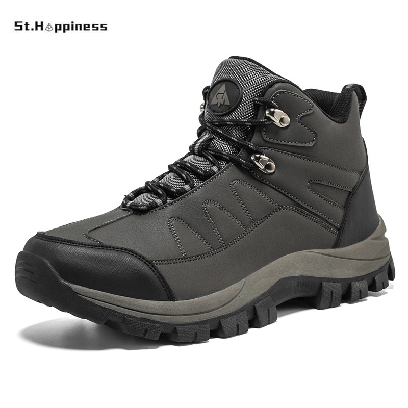 Klassikalised meeste poolsaapad, välitingimustes kulumiskindlad matkajalatsid Nahast meeste saapad, mugavad kõndimistossud meestele taktikalised kingad